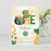 Invitation Jour de la Saint Patrick Lucky ONE 1er anniversair (Debout devant)