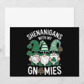 Invitation Jour de la Saint Patrick Lucky Shamrock Leopard Gn (Devant / Derrière)