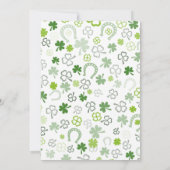 Invitation Jour de la Saint Patrick Party Manger Boire Irland (Dos)