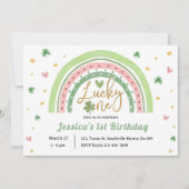 Invitation Jour de la Saint Patrick Rainbow Lucky One Premier (Devant)
