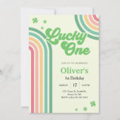 Invitation Jour de la Saint Patrick Rainbow Lucky One Premier (Devant)