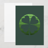 Invitation Jour de la Saint Patrick Shamrock 4 feuilles Clove (Devant / Derrière)