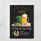 Invitation Jour de la Saint Patrick Shamrock irlandais Fête d (Devant)