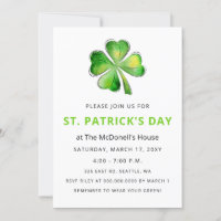 Jour de la Saint Patrick Shamrock simple et élégan