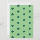 Invitation Jour de la Saint-Patrick Shamrock Vert Arc-en-ciel (Dos)