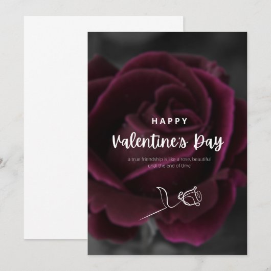 Invitation Jour de la Saint Valentin (Devant / Derrière)