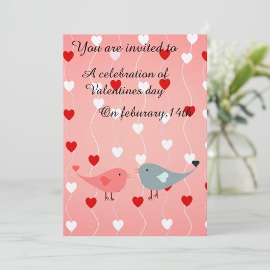 Invitation jour de la Saint-Valentin (Debout devant)