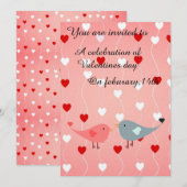 Invitation jour de la Saint-Valentin (Devant / Derrière)
