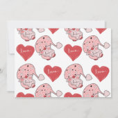 Invitation Jour de la Saint-Valentin Gnome Doodle Enfants Fêt (Dos)