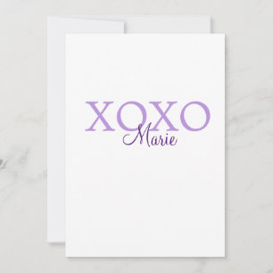 Invitation Jour de la Saint Valentin Xoxo ajouter nom pastel