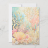 Invitation Jour de la Sirène d'or sous la mer (Dos)