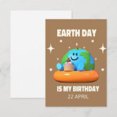 Invitation Jour de la Terre Anniversaire 22 avril (Devant / Derrière)