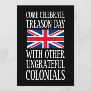 Invitation Jour de la trahison Colon colonie ingrat humour 4