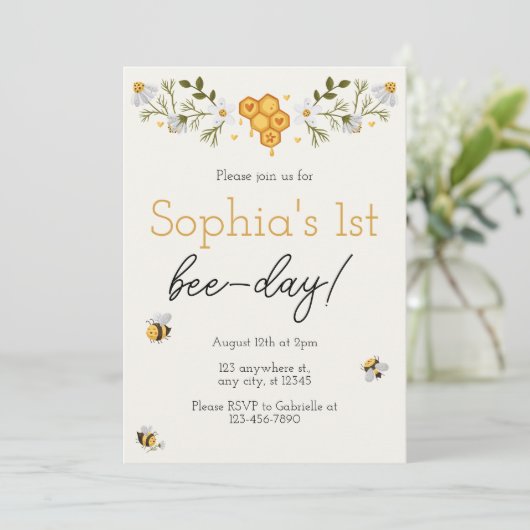 Invitation "Jour de l'Abeille" (Debout devant)