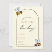 Invitation Jour de l'abeille Bio Thème Moderne Minimal Annive (Devant)