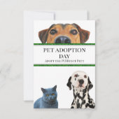 Invitation Jour de l'adoption des animaux (Devant)