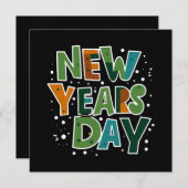 Invitation Jour de l'an (Devant / Derrière)