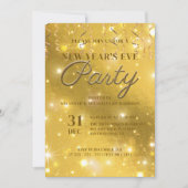 Invitation Jour de l'An : Glitz glamour brillant (Devant)