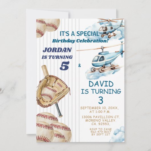 Invitation Jour de l'anniversaire conjoint du baby-foot et de (Devant)