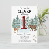 Invitation Jour de l'anniversaire de la première bison de bûc (Debout devant)