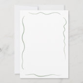 Invitation Jour de l'anniversaire de la Sloth Green Handdraw (Dos)