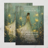 Invitation Jour de l'anniversaire de Quinceanera (Devant / Derrière)