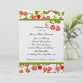 Invitation Jour de l'anniversaire des cerises (Debout devant)