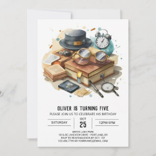 Invitation Jour de l'anniversaire du détective du mystère de