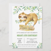 Invitation Jour de l'Anniversaire du pyjama en bois de sciage (Devant)