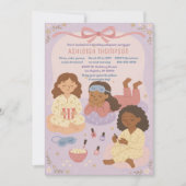 Invitation Jour de l'anniversaire Pajama Party for Girls (Devant)