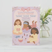 Invitation Jour de l'anniversaire Pajama Party for Girls (Debout devant)