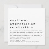 Invitation Jour de l'appréciation du client Logo d'entreprise (Devant)