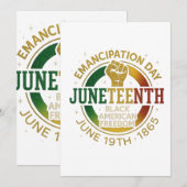 Invitation Jour de l'Émancipation du 11 juin Liberté noire-am (Devant / Derrière)