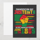 Invitation Jour de l'Émancipation du 11 juin Liberté noire-am (Devant / Derrière)