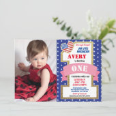 Invitation Jour de l'Indépendance 1er premier anniversaire fi (Debout devant)