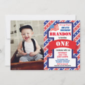 Invitation Jour de l'Indépendance 1er premier anniversaire ga (Devant)