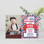 Invitation Jour de l'Indépendance 1er premier anniversaire ga (Debout devant)