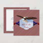 Invitation Jour de l'Indépendance 4 juillet parti BBQ (Devant / Derrière)