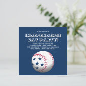 Invitation Jour de l'Indépendance Baseball (Debout devant)
