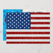 Invitation Jour de l'Indépendance Tailgate Juillet 4 Parties (Devant / Derrière)