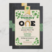 Invitation Jour de l'Saint Patrick 1er anniversaire Invitatio (Devant / Derrière)