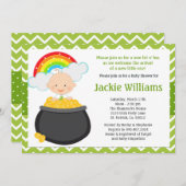 Invitation Jour de l'Saint Patrick Baby shower (Devant / Derrière)