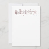 Invitation Jour de mariage (Dos)