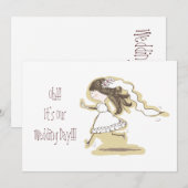 Invitation Jour de mariage (Devant / Derrière)