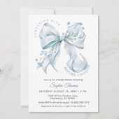 Invitation Jour de mariage moderne Something Blue Before I Do (Devant)
