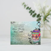 Invitation Jour de Muerte du crâne mort de sucre de Calaveras (Debout devant)