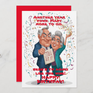 Invitation jour de naissance heureux drôle 60e