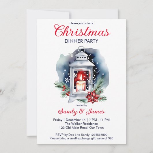 Invitation Jour de Noël (Devant)