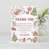 Invitation Jour de Noël à la mignonne Père Noël (Debout devant)