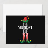 Invitation Jour de Noël de la famille du plus jeune elfe (Devant / Derrière)